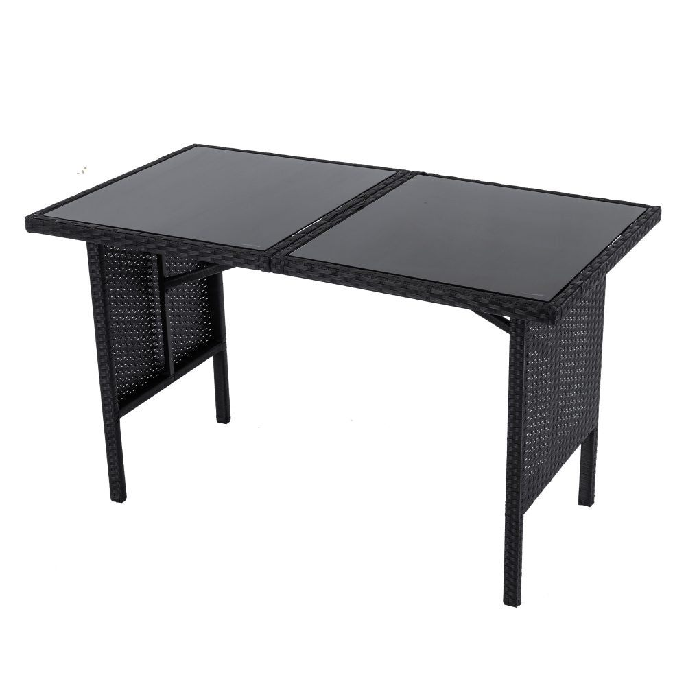 Portsea Premium 8 Seater Modular Lounge and Dining Set - Black